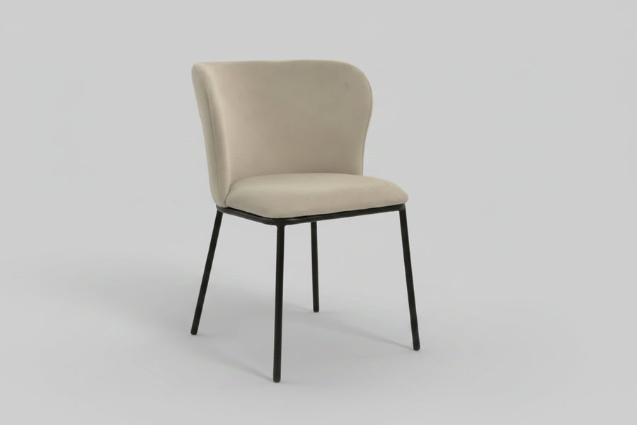 Clara Chair | Light Grey Mohair