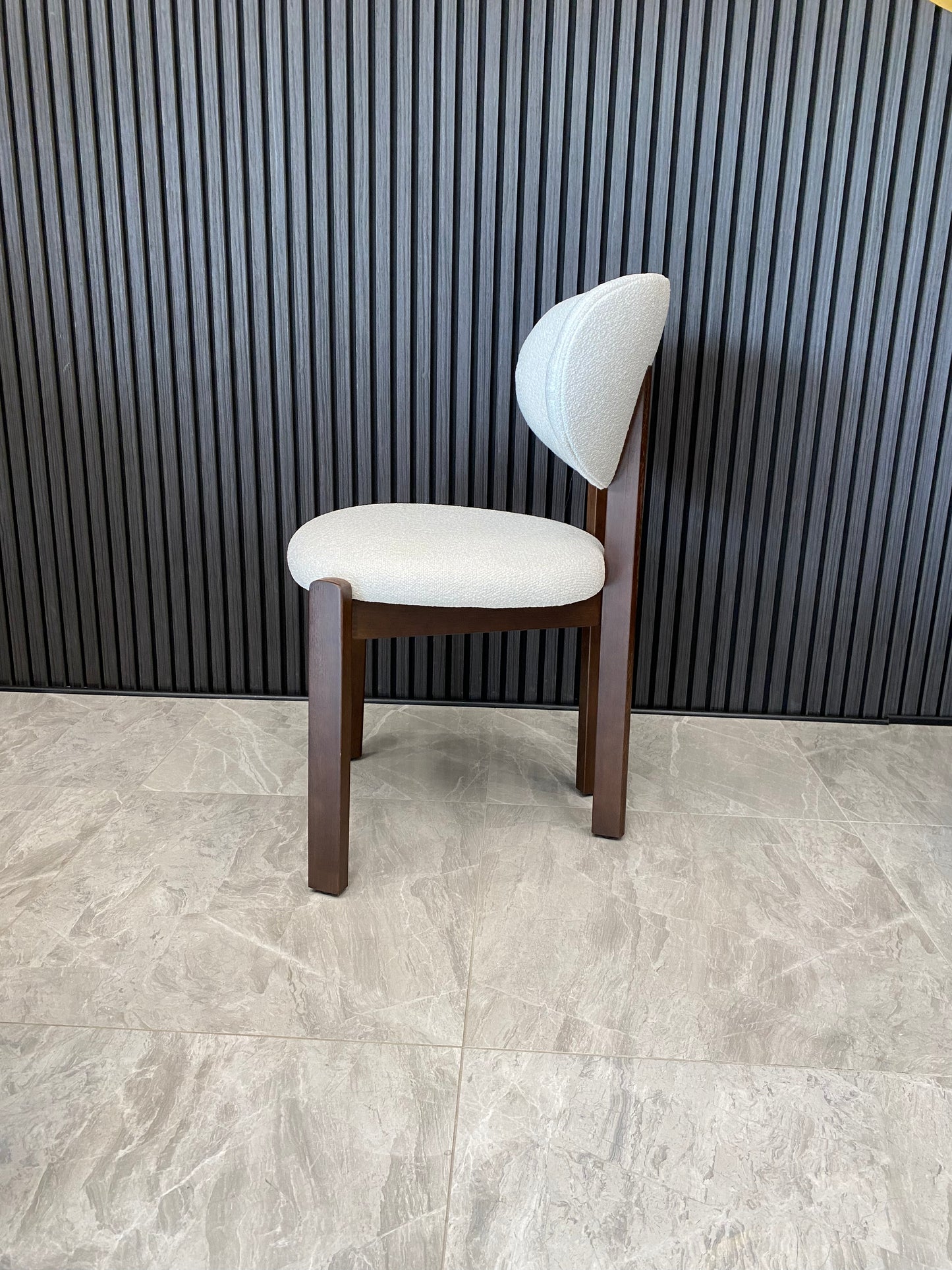 Dove Chair | Walnut Wood - OffWhite Boucle