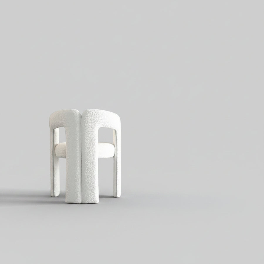 Avalon Chair | White Boucle Fabric