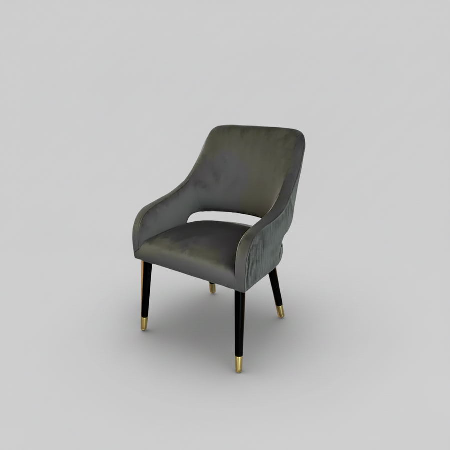 Ophelia Chair | Grey Velvet