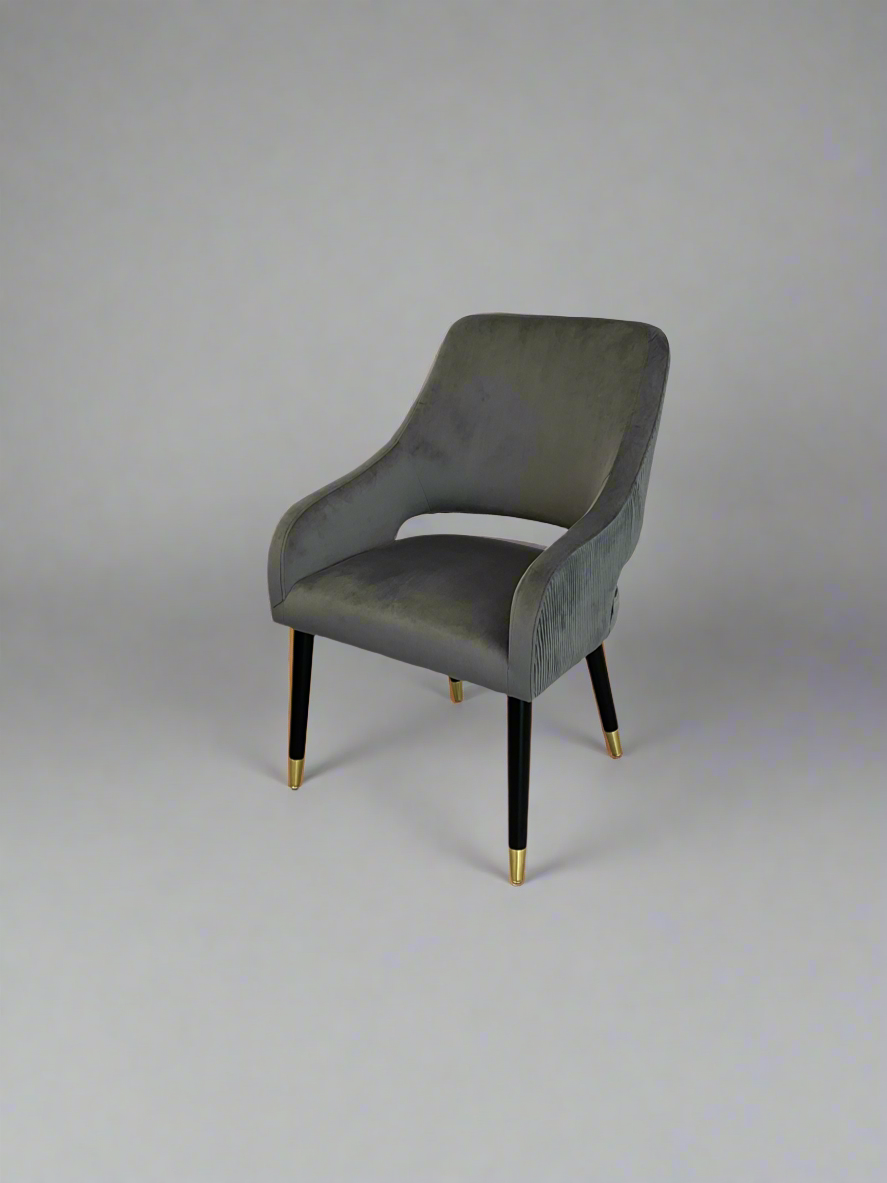 Ophelia Chair | Grey Velvet
