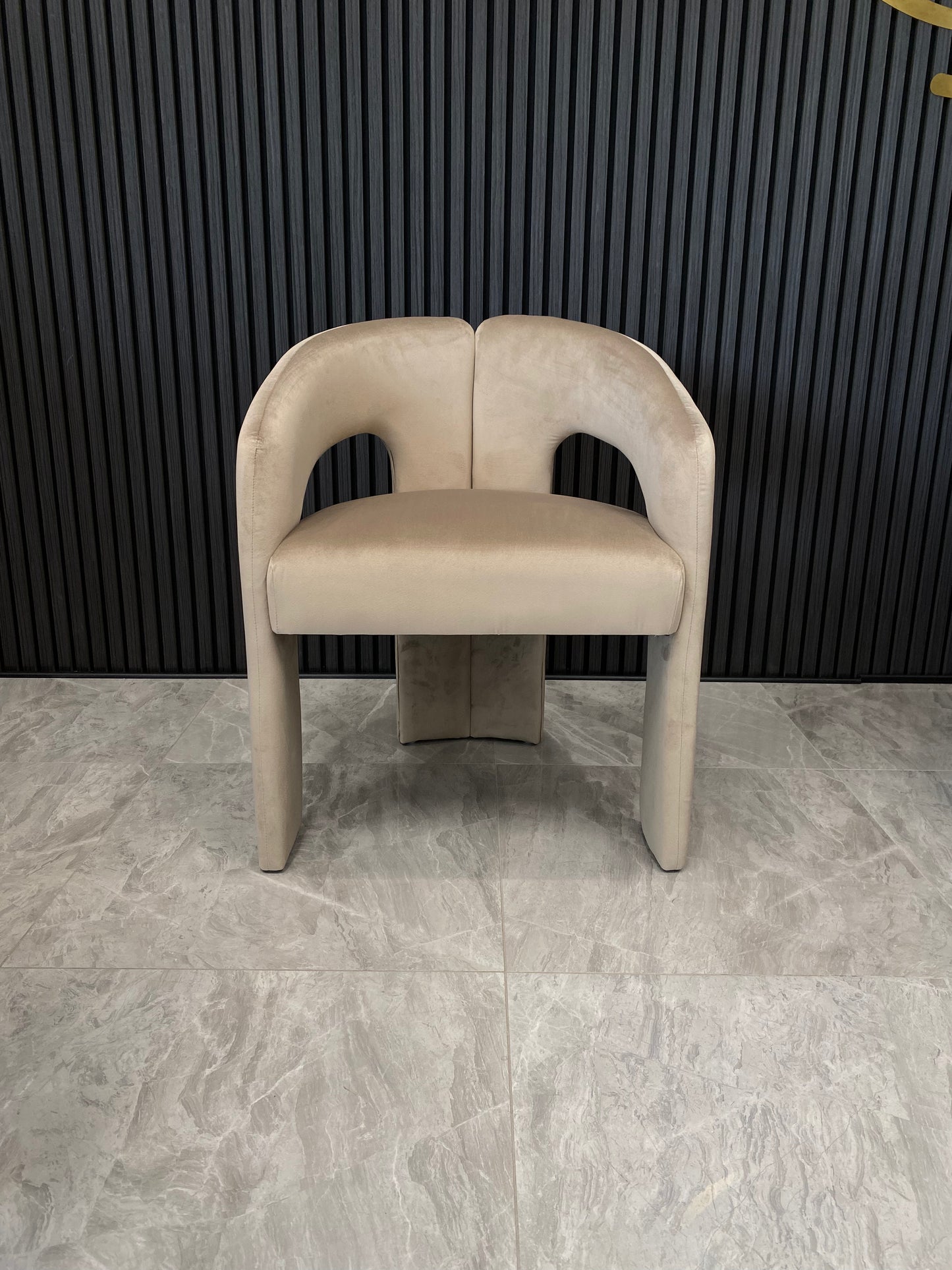 Avalon Chair | Mink Velvet Fabric