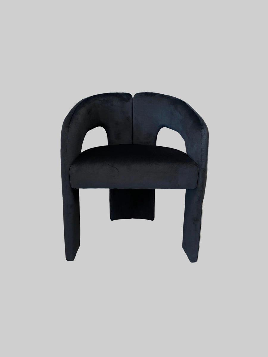 Avalon Chair | Black Velvet Fabric