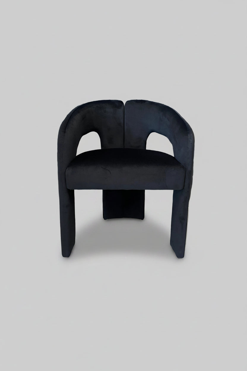 Avalon Chair | Black Velvet Fabric