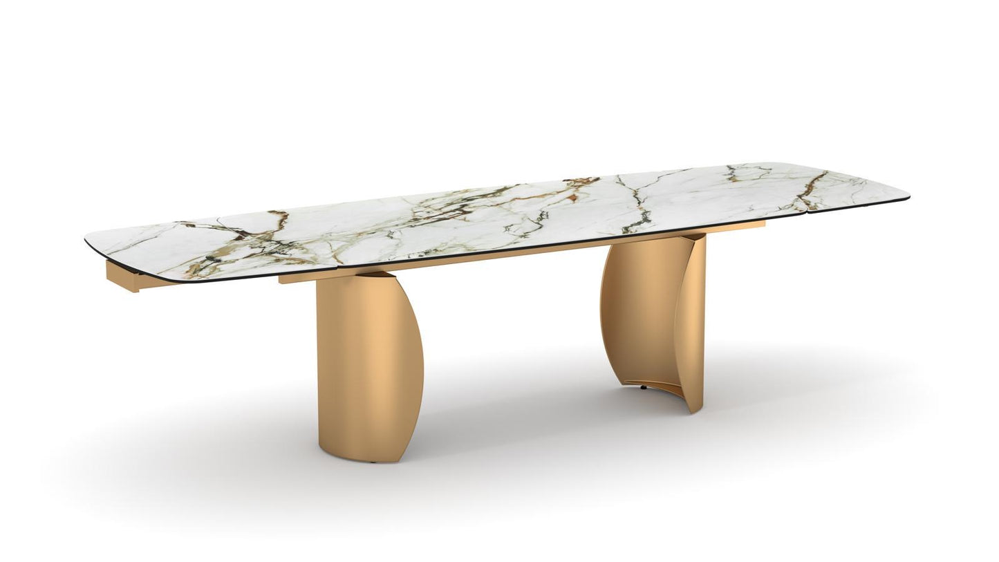 Luxor Extendable Table | Golden Base