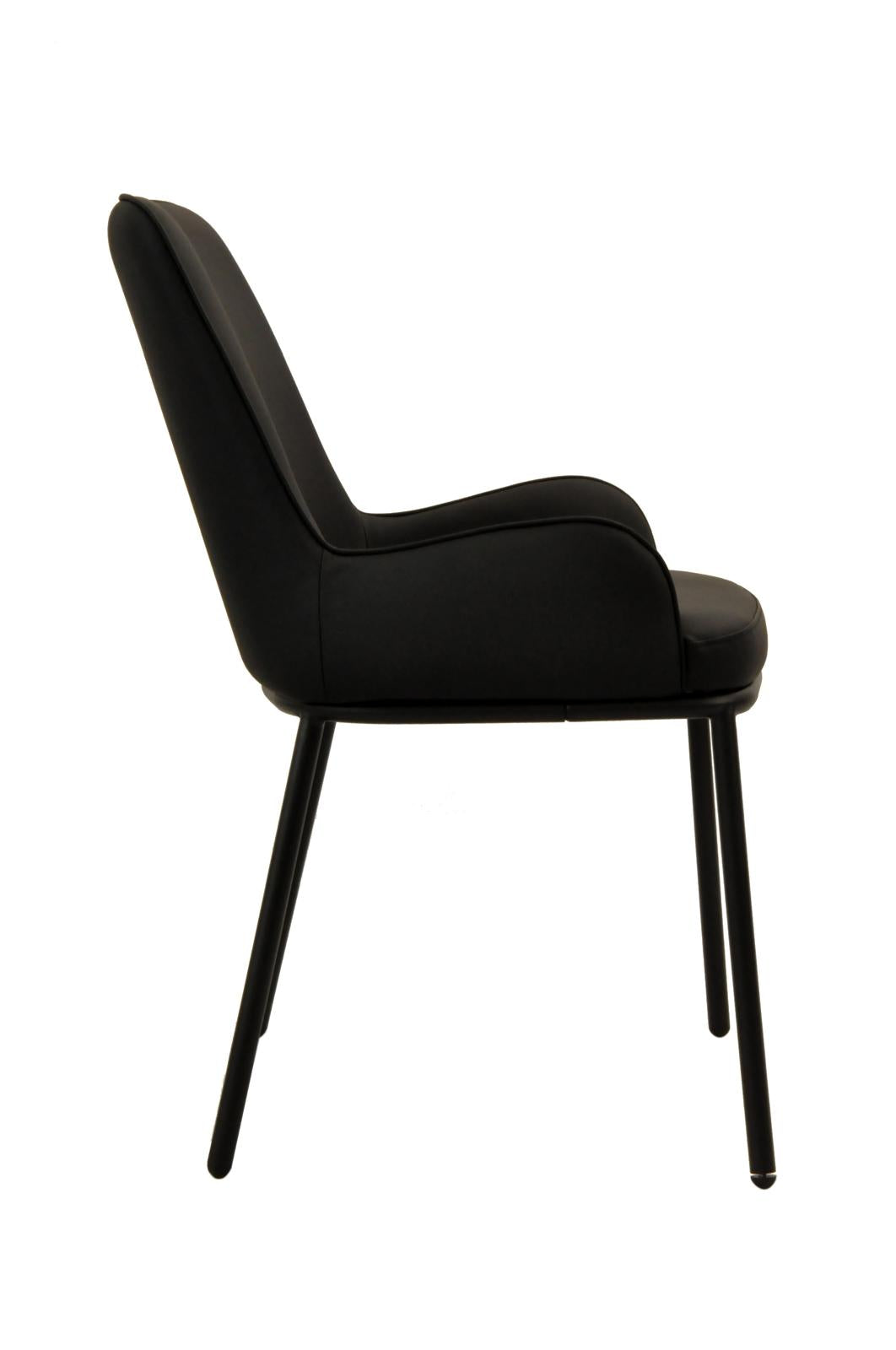 Ella Chair | Black Pu Leather