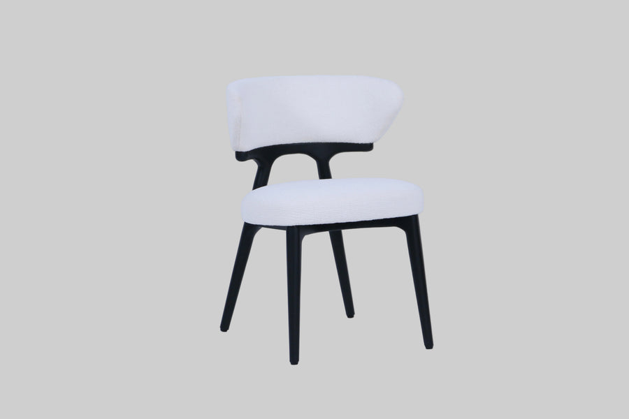 Nairobi Chair | Black Wood - White Fabric