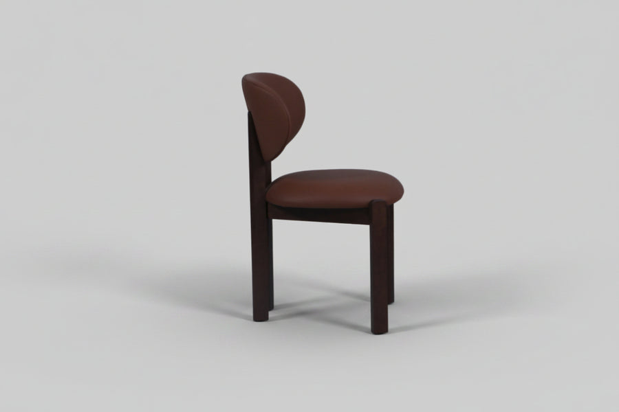 Dove Chair | Walnut Wood - Tan PU Fabric