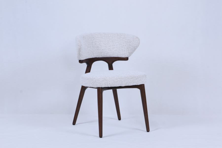 Nairobi Chair | Walnut Wood - Wheat Fabric