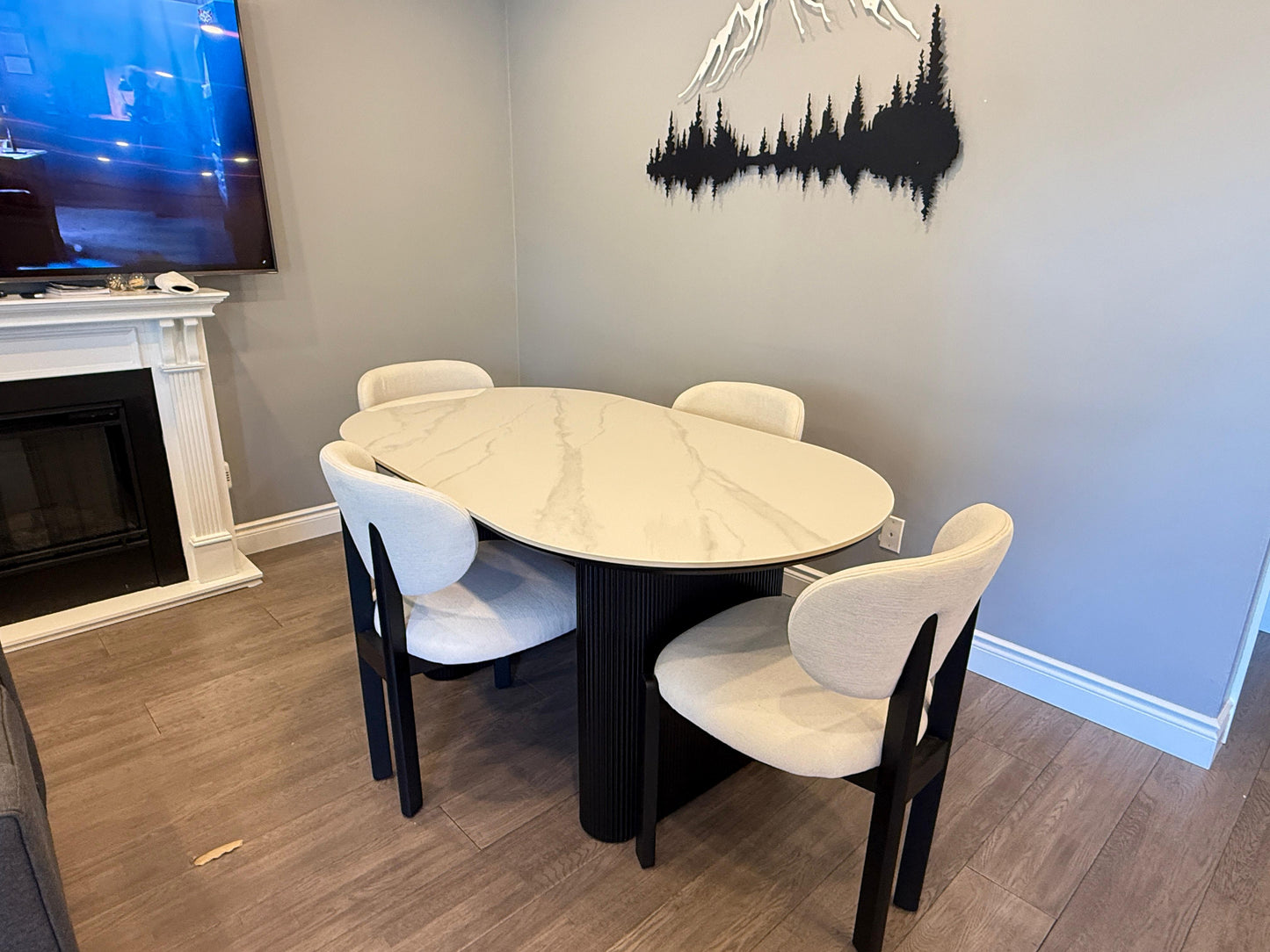 Dove Chair | Black Wood - Offwhite Linen