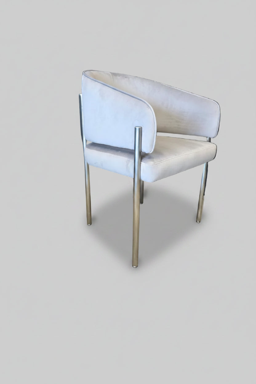 Tiffany Chair | Silver Velvet