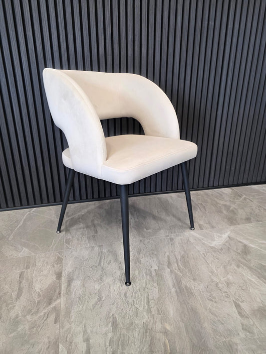 Nora Chair | Offwhite Velvet