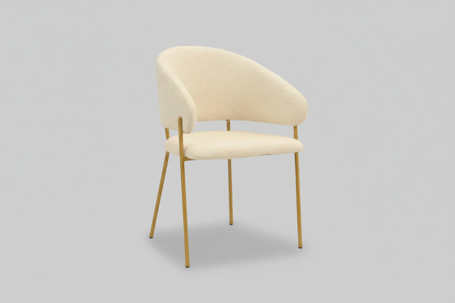 Roma Chair | White Boucle
