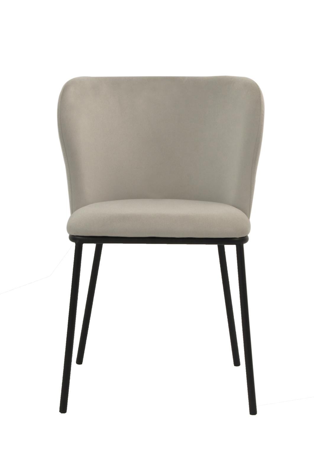 Clara Chair | Light Grey Fabric