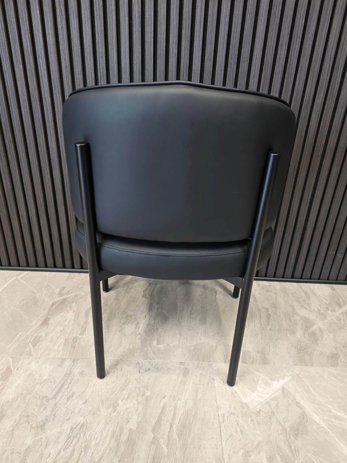 Tiffany Chair | Black PU Black Legs
