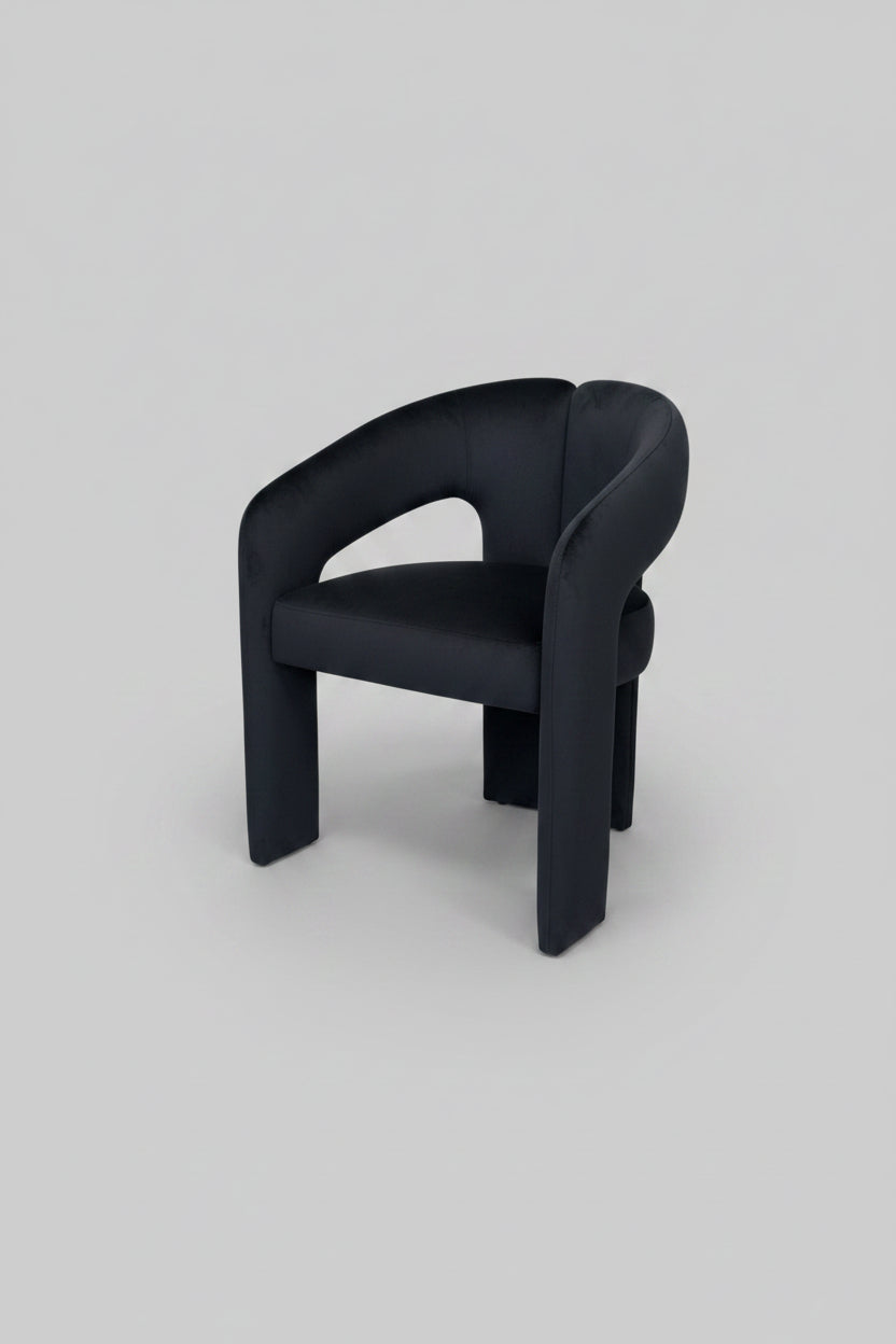 Avalon Chair | Black Velvet Fabric