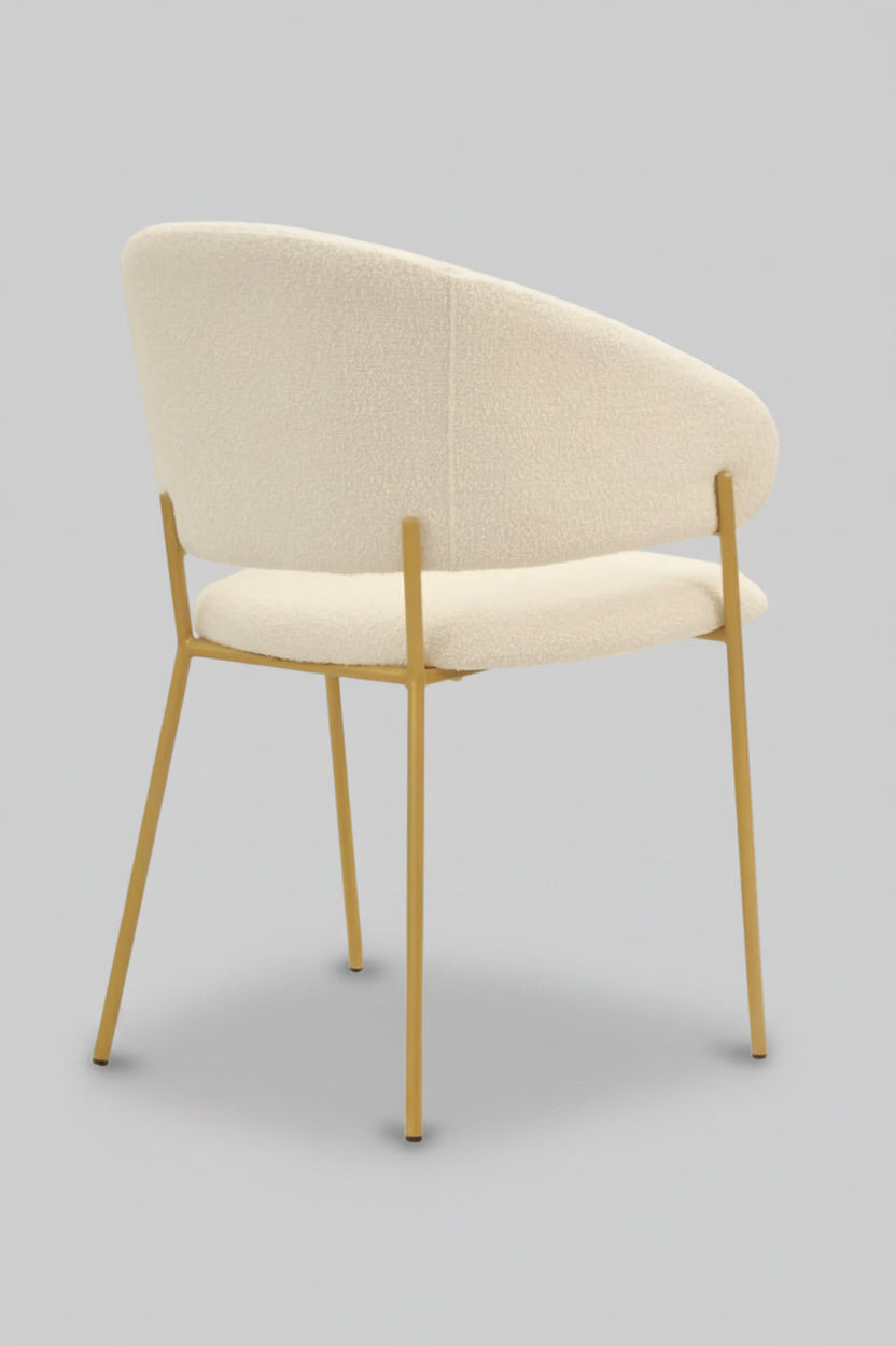 Roma Chair | White Boucle