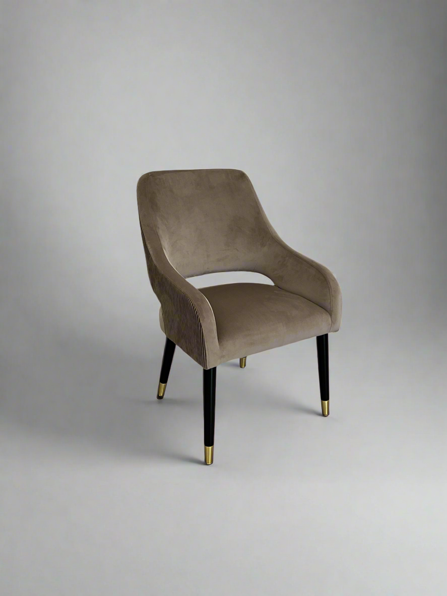 Ophelia Chair | Mink Velvet