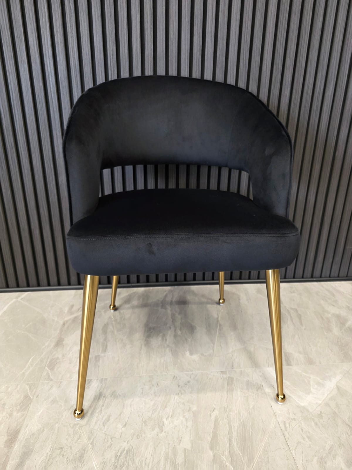 Bella Chair| Black Velvet