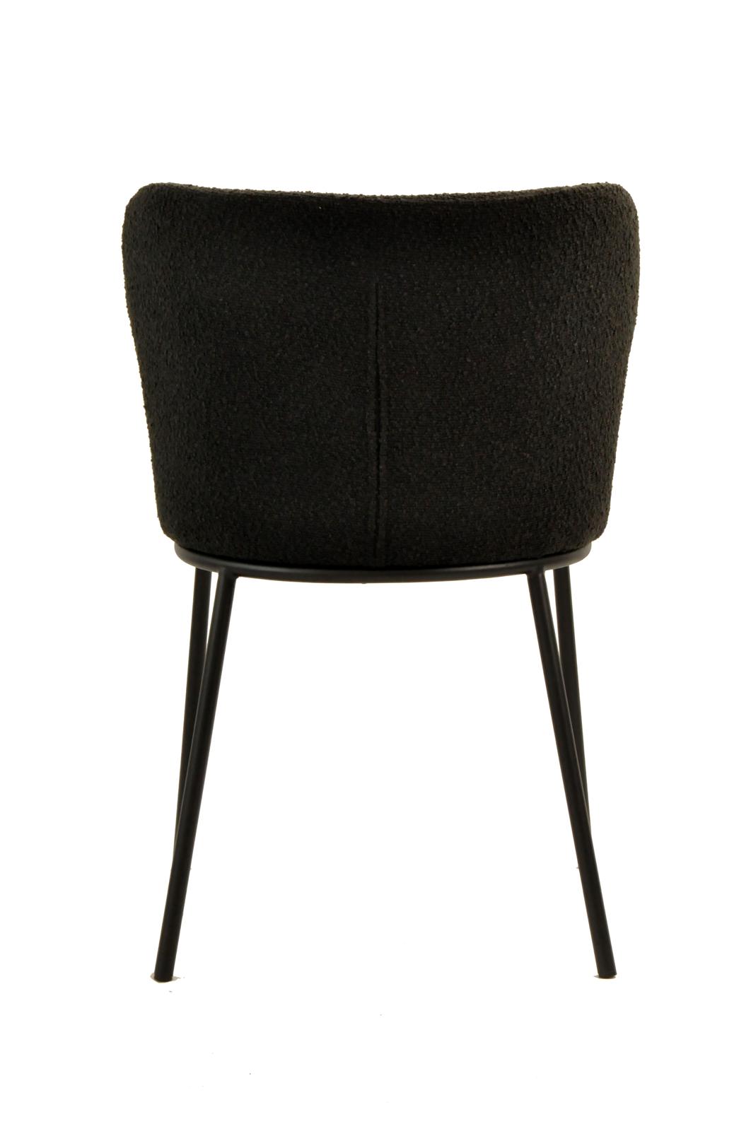 Clara Chair | Black Boucle Fabric