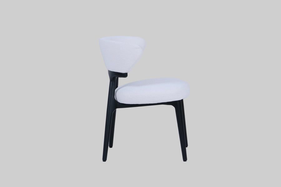 Nairobi Chair | Black Wood - White Fabric