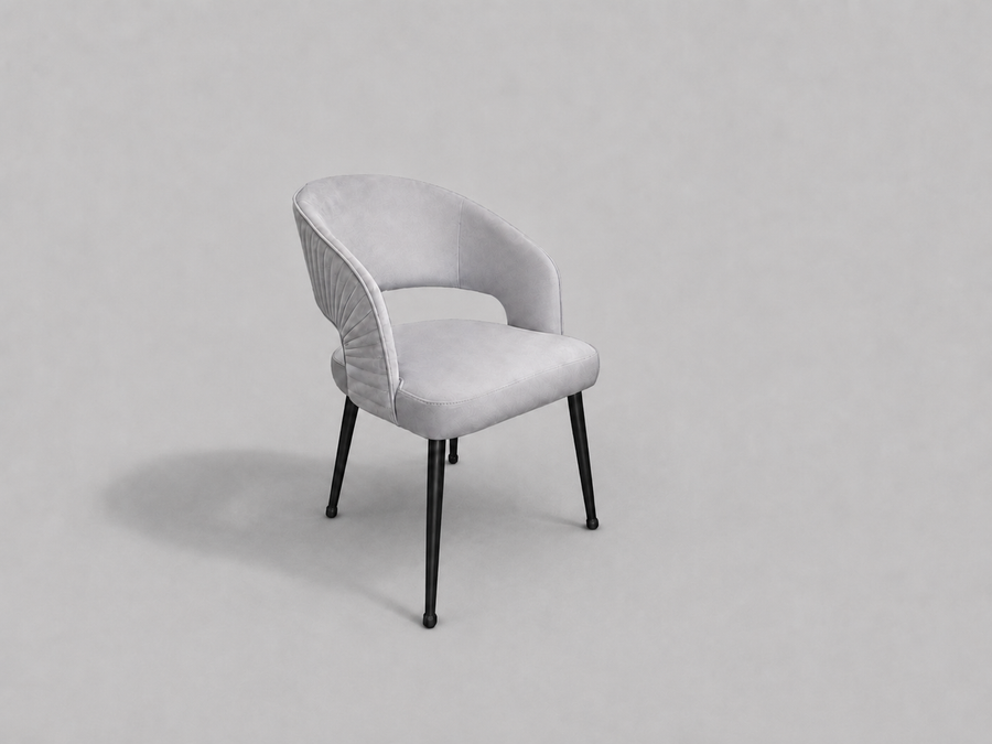 Bella Chair | Silver Velvet