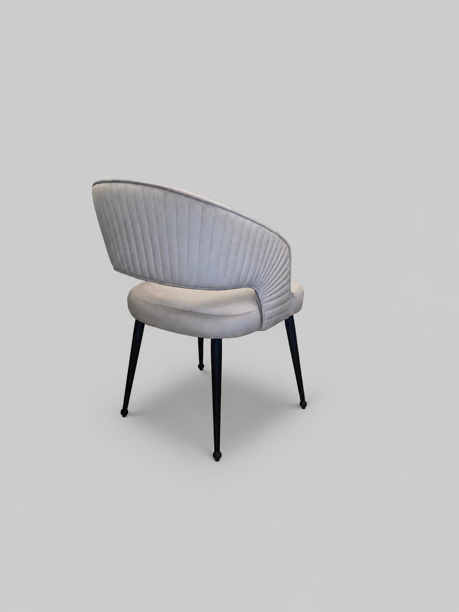 Bella Chair | Silver Velvet