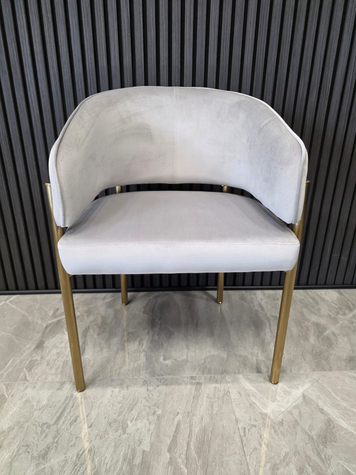 Tiffany Chair | Silver Velvet