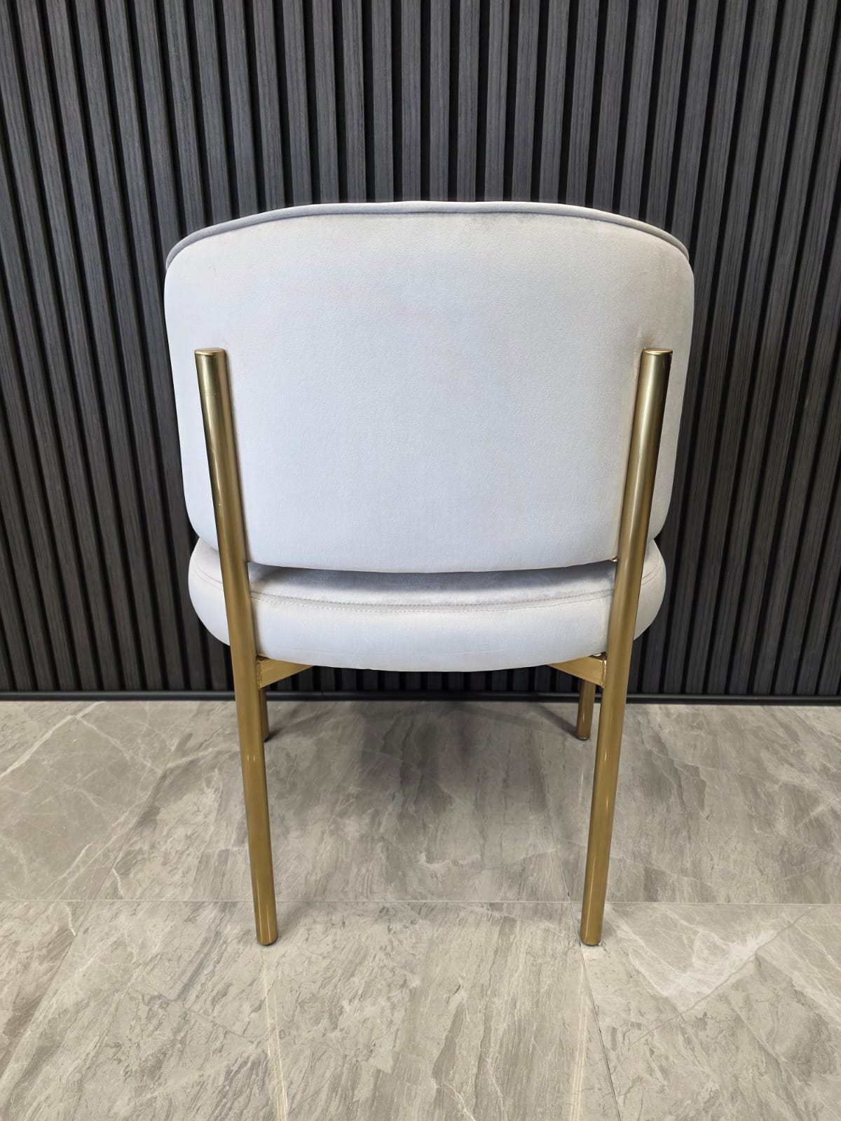 Tiffany Chair | Silver Velvet