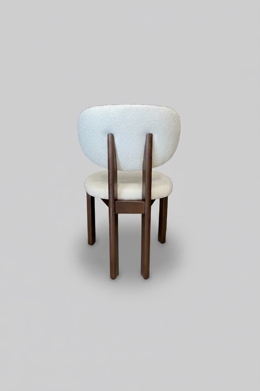 Dove Chair | Walnut Wood - OffWhite Boucle