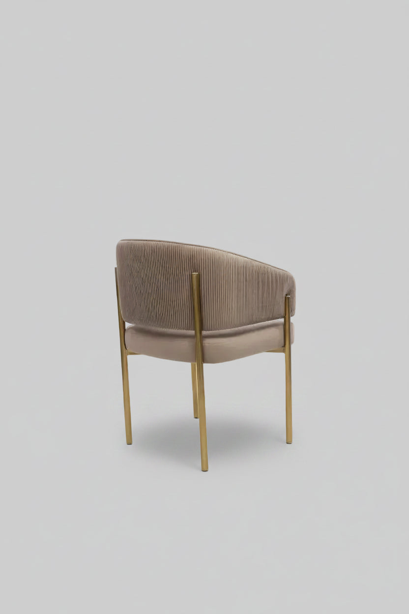 Tiffany Pleated Chair | Mink Velvet