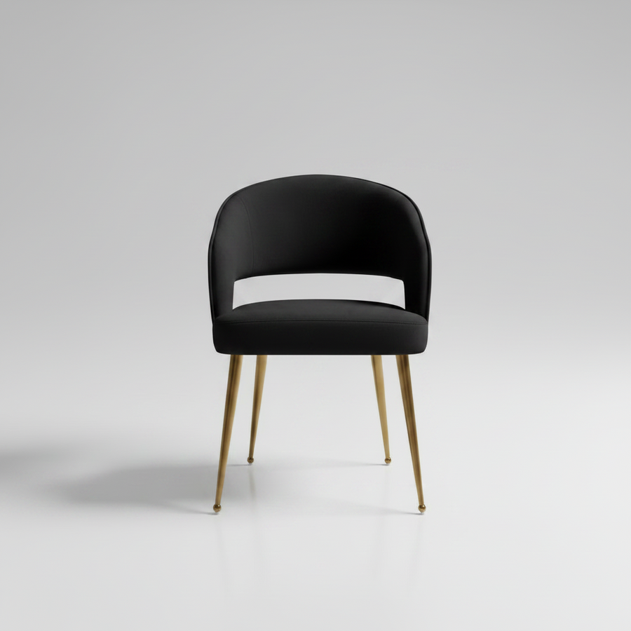 Bella Chair| Black Velvet