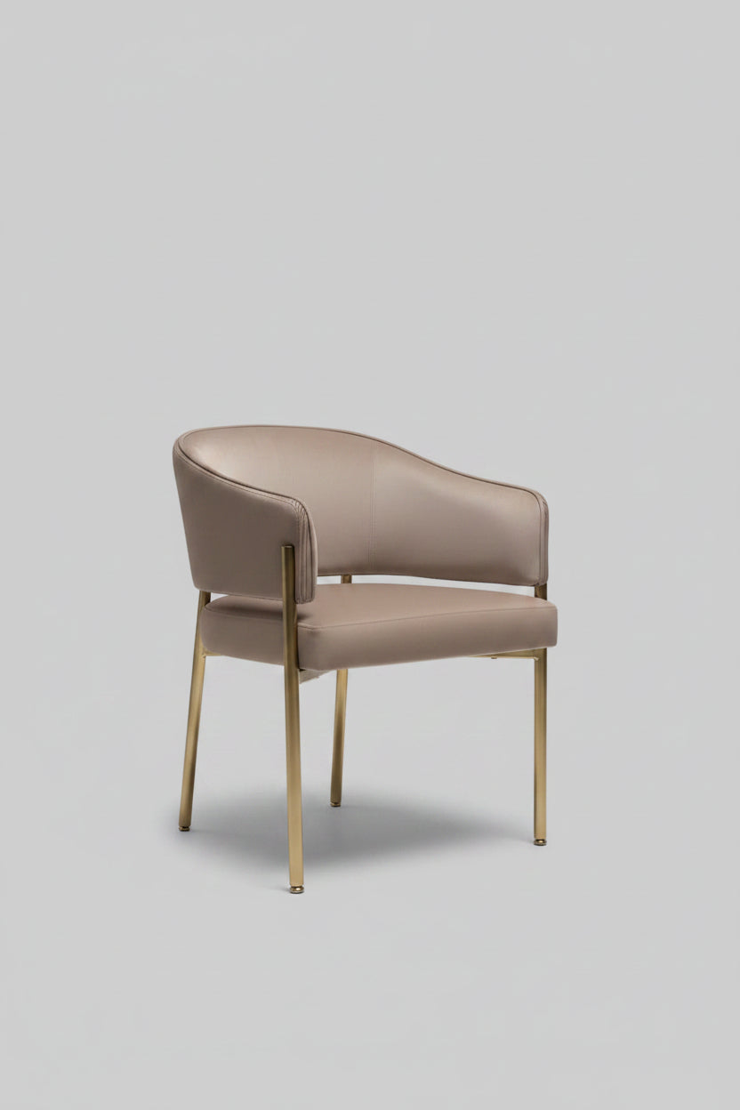 Tiffany Pleated Chair | Mink Velvet