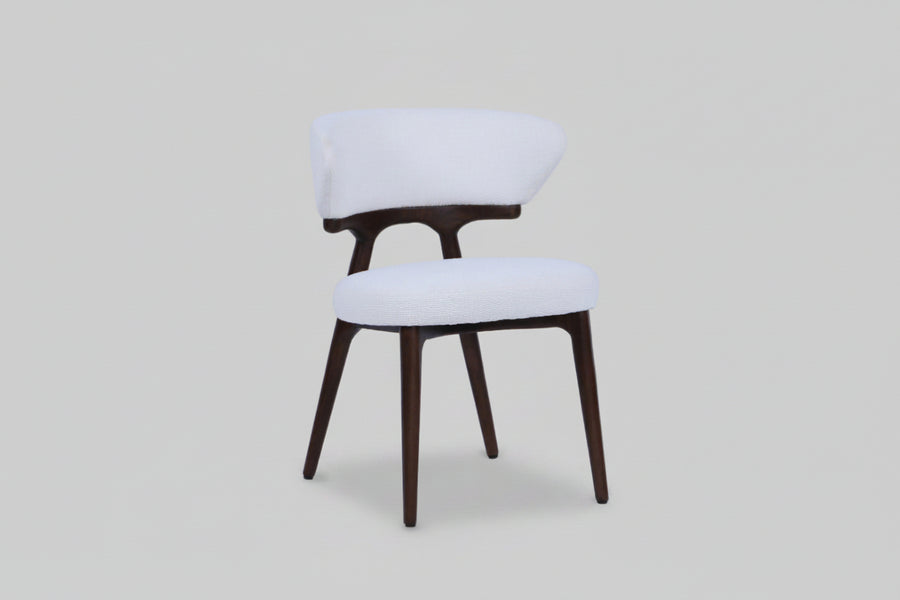 Nairobi Chair | Walnut Wood - White Fabric