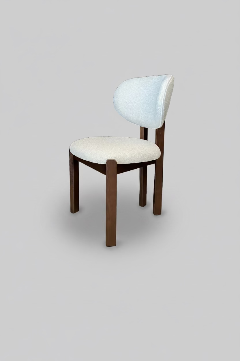 Dove Chair | Walnut Wood - OffWhite Boucle