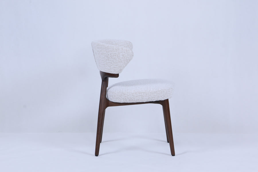 Nairobi Chair | Walnut Wood - Wheat Fabric