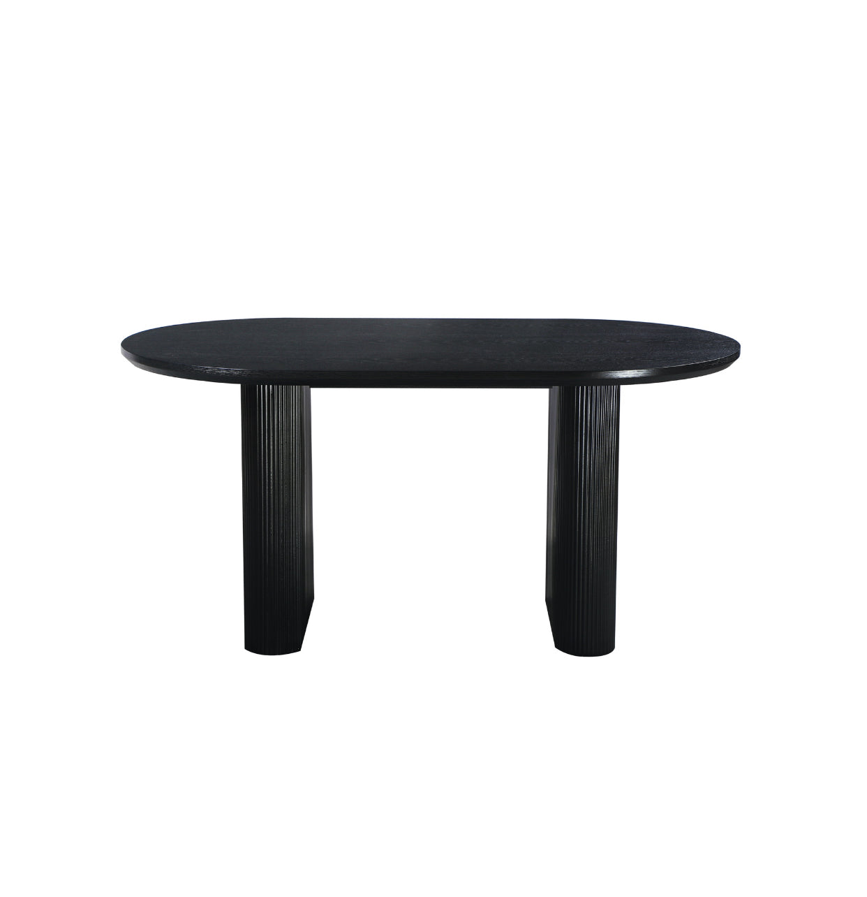 Sculptra Table 160cm | Black Wood Top - Black Base