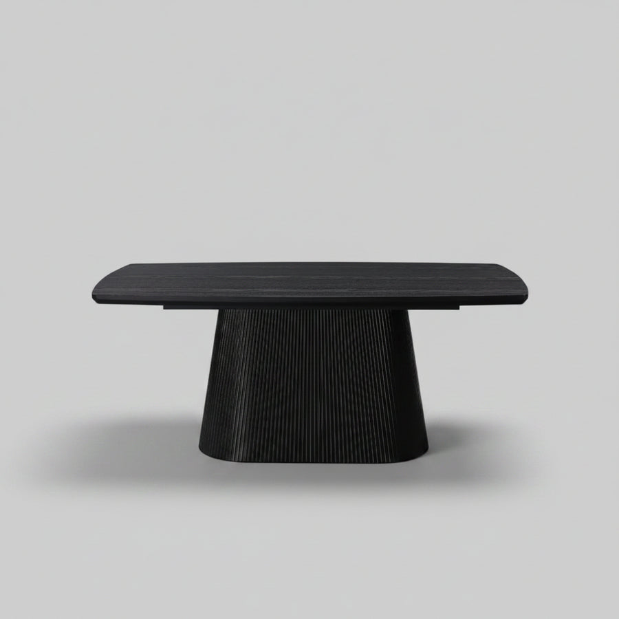 Artemis Table 180cm | Black Wood Top - Black Base