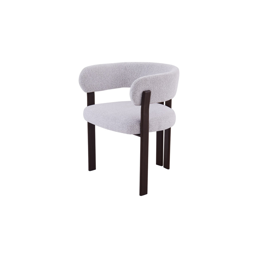 Mirenza Chair | Walnut Finish - Glacier Grey Fabric