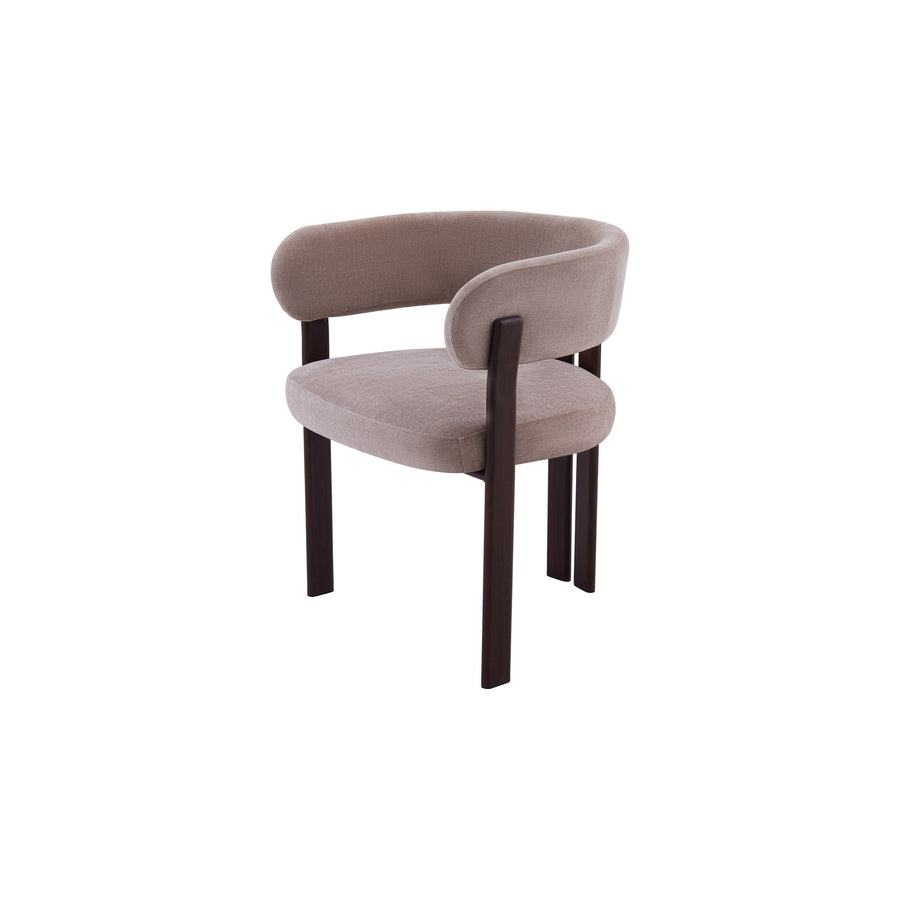 Mirenza Chair | Walnut Finish - Hazelnut Fabric