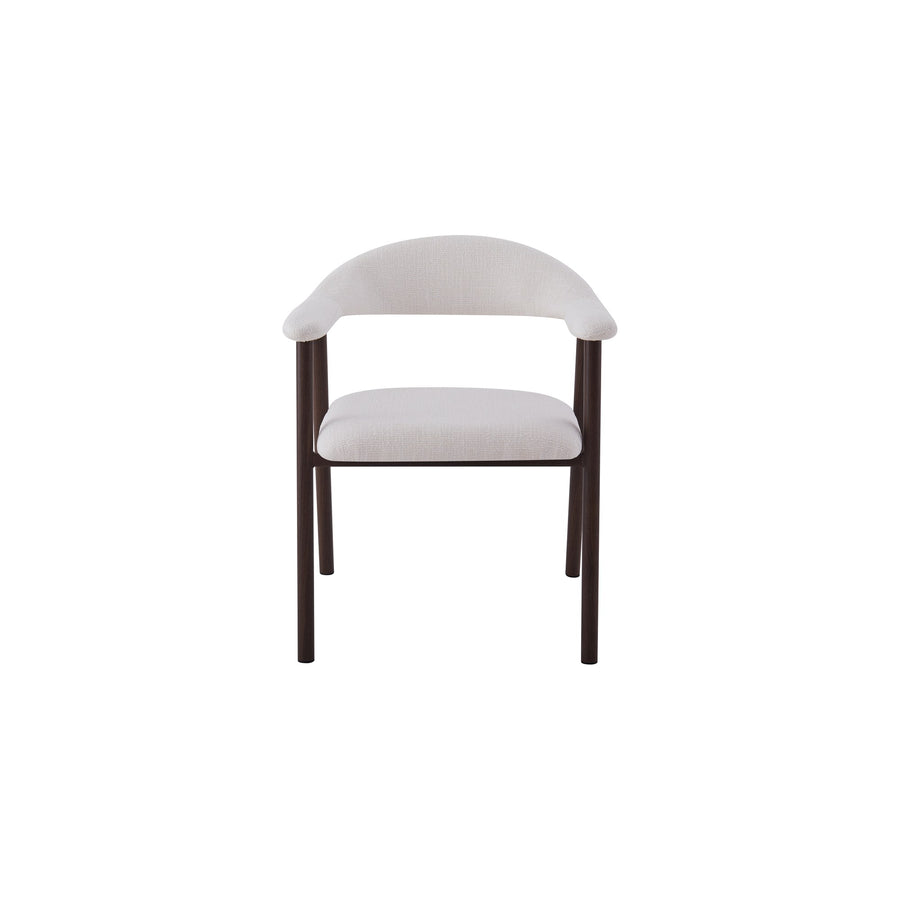 Oregon Chair | Walnut Finish - Ivory Fabric