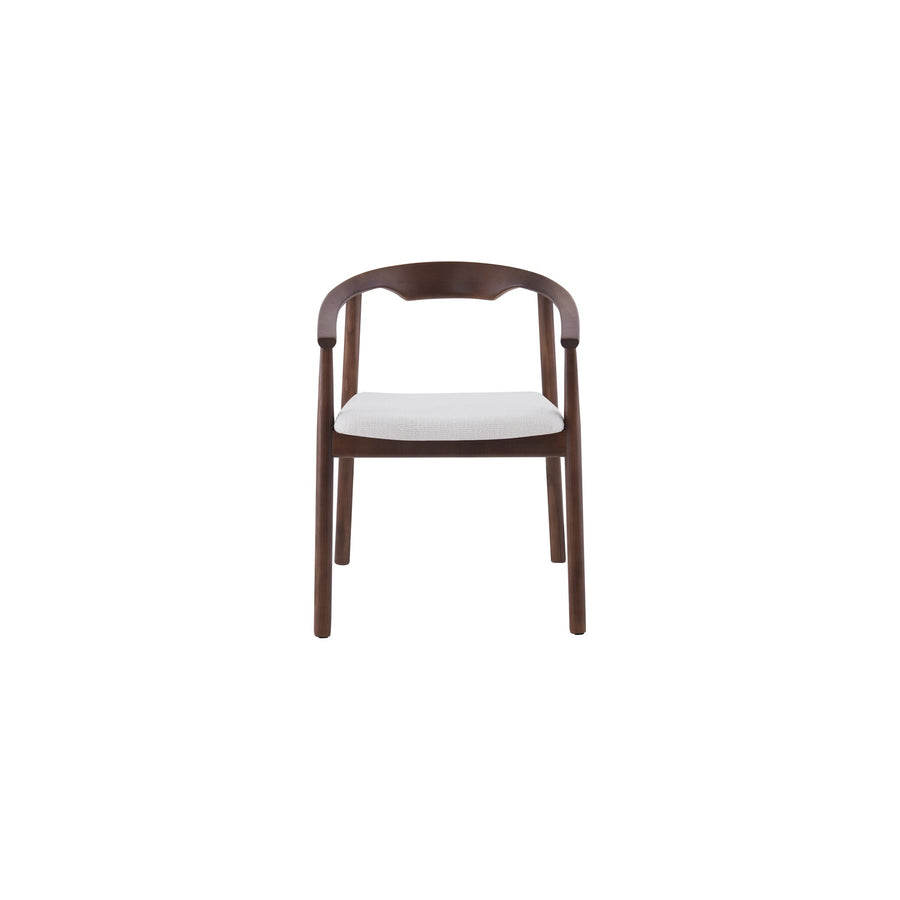 Riviera Chair | Walnut - Ivory Fabric