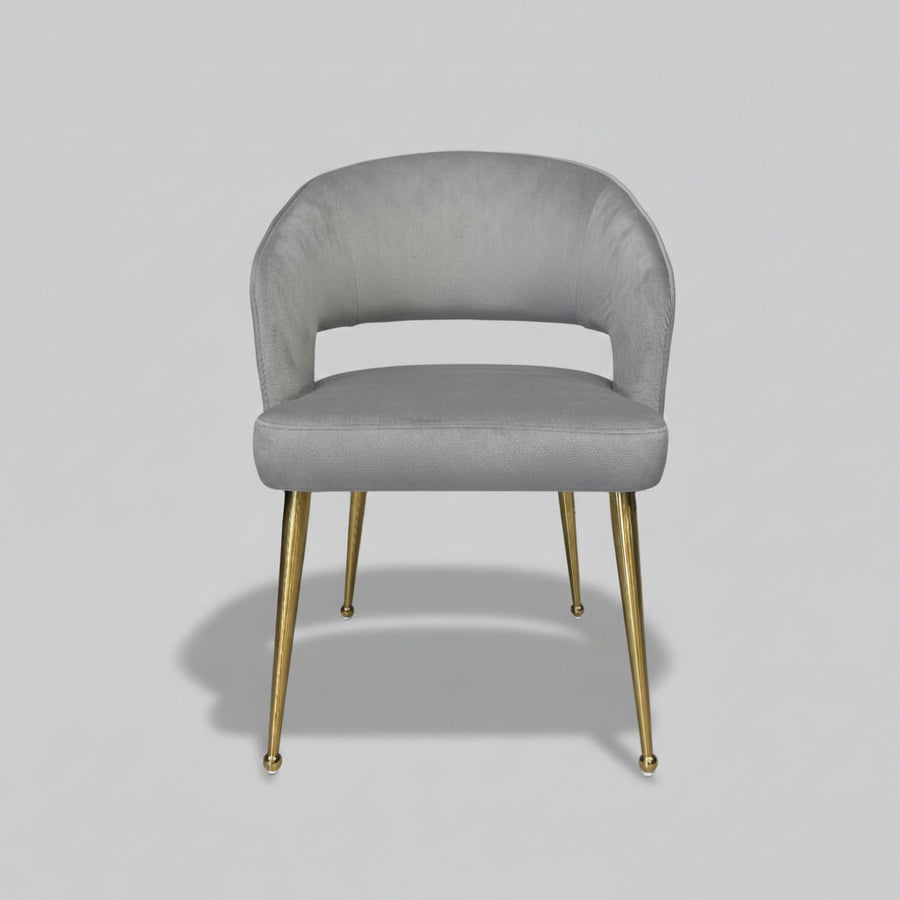 Bella Chair | Grey Velvet