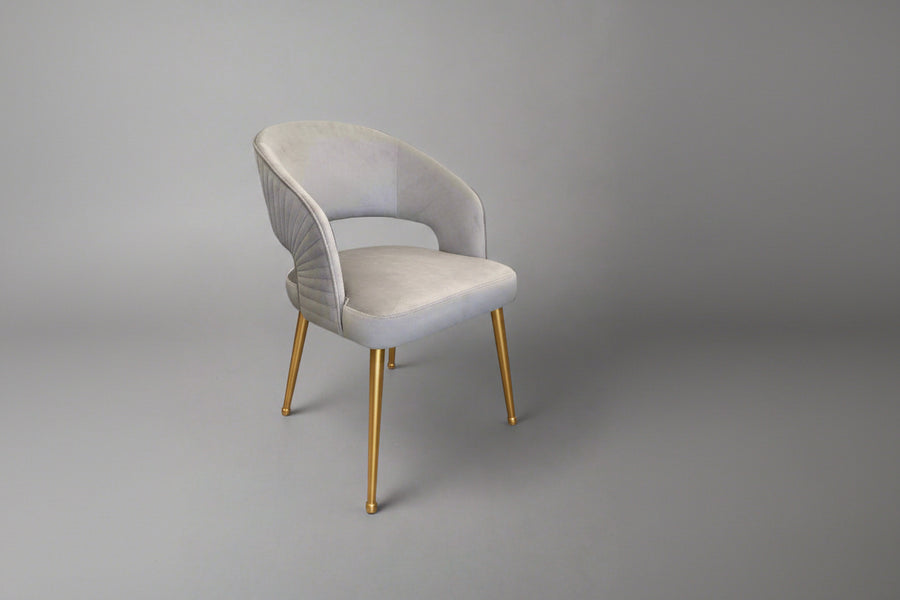Bella Chair | Silver Velvet
