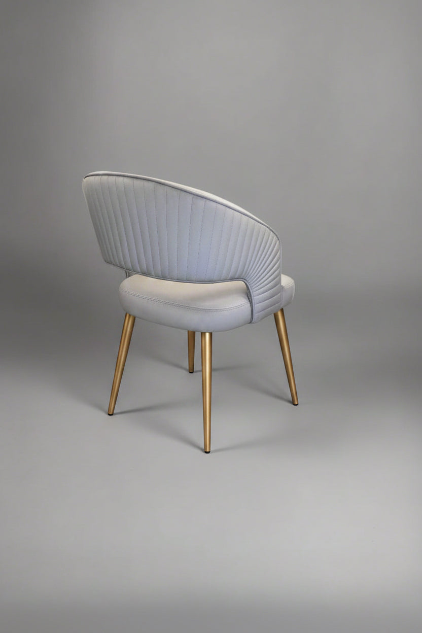 Bella Chair | Silver Velvet