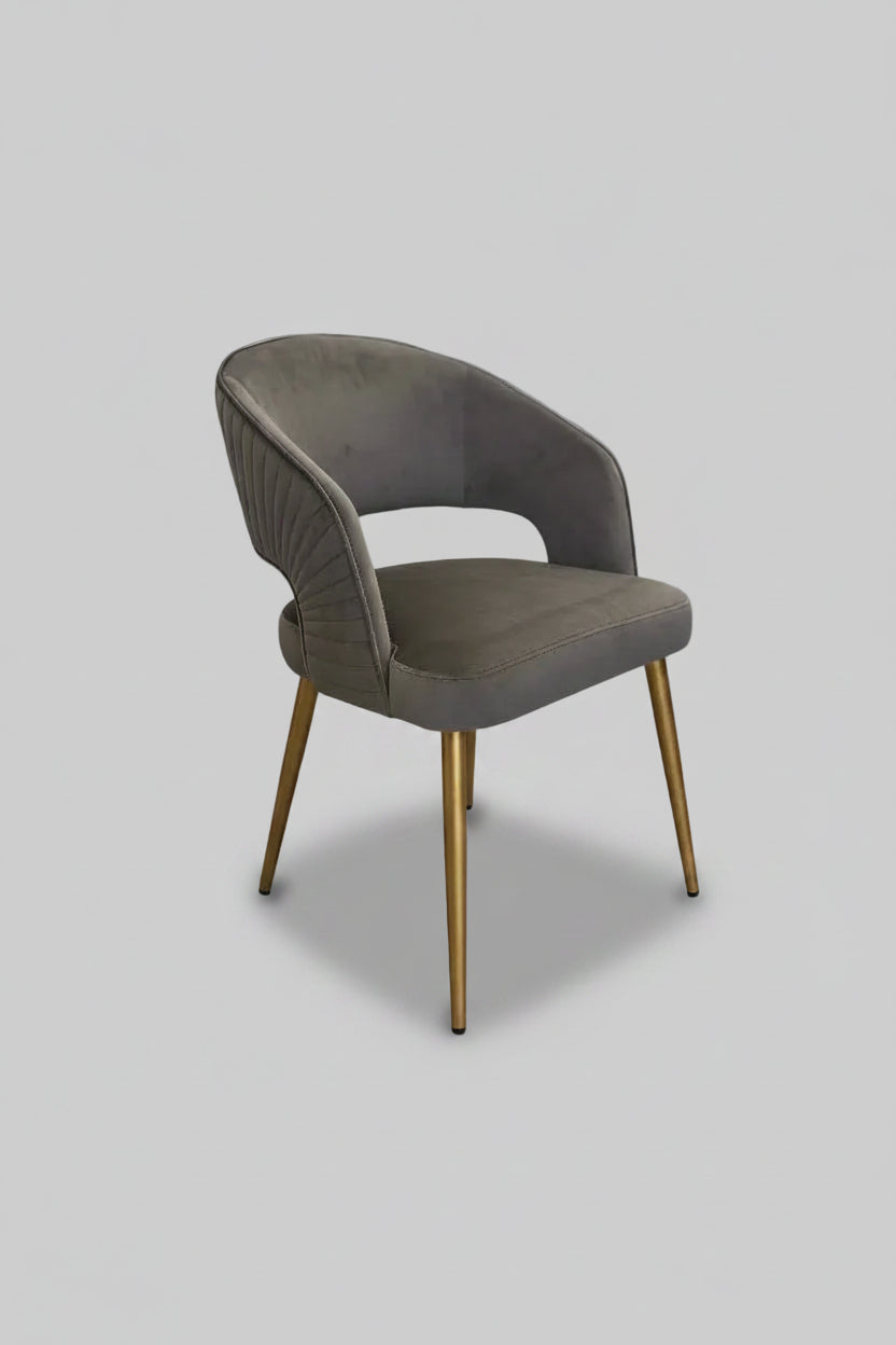 Bella Chair | Grey Velvet