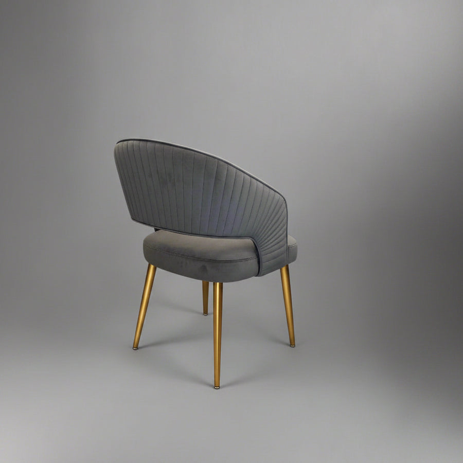 Bella Chair | Grey Velvet