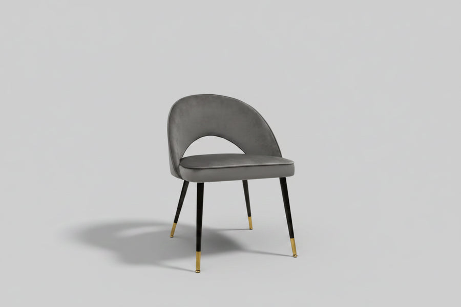 Selena Chair | Grey Velvet