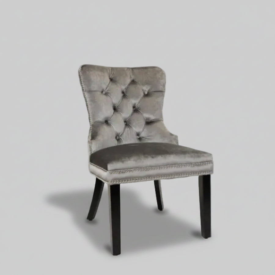 Xini Chair | Electric Gray Wood Legs