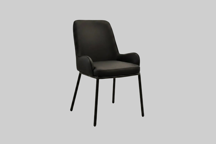 Ella Chair | Black Pu Leather
